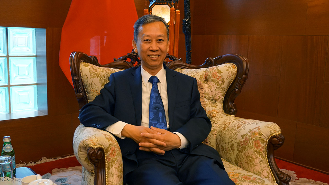 Ambassador Cui Aimin May 7, 2025. Photo: T. Sassersson, NewsVoice